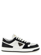 Prada Bicolor Calfskin Low Top Sneakers
