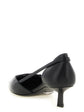 Prada Black Goatskin Mid Heel Pumps