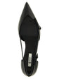 Prada Black Goatskin Mid Heel Pumps