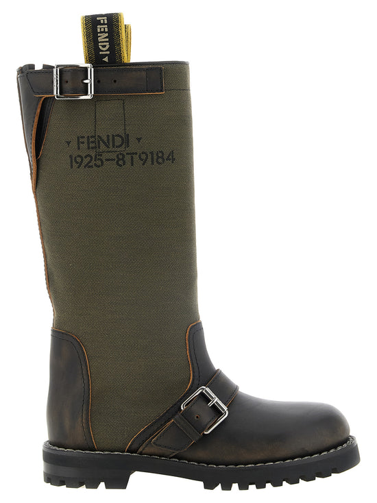 Fendi Bicolor Calfskin Over The Knee