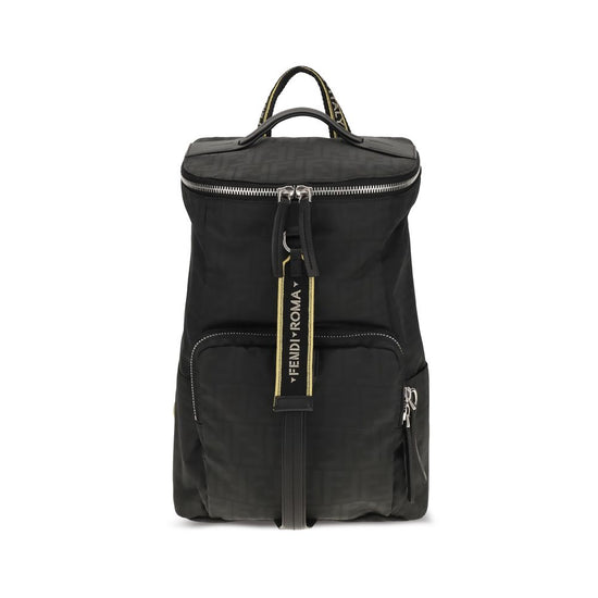 Fendi Black Polyester Backpack