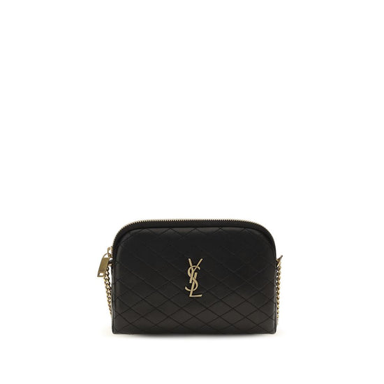 Saint Laurent Black Calf Leather Bos Taurus Shoulder Bag