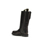Fendi Black Calf Leather Bos Taurus Lace-Up Boots