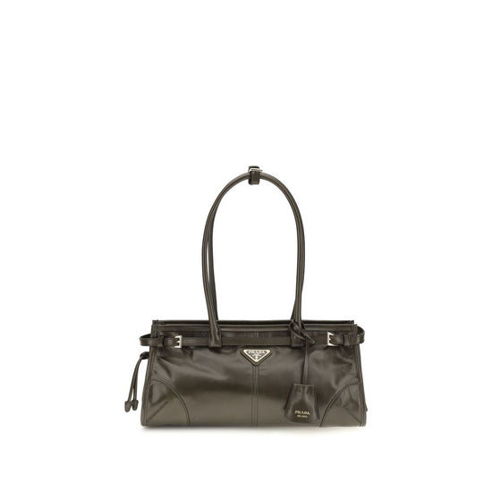 Prada Black Calf Leather Bos Taurus Handbag