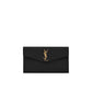 Saint Laurent Black Leather Clutch Bag