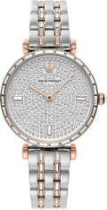 Emporio Armani Silver Steel Quartz Watch - Front view
