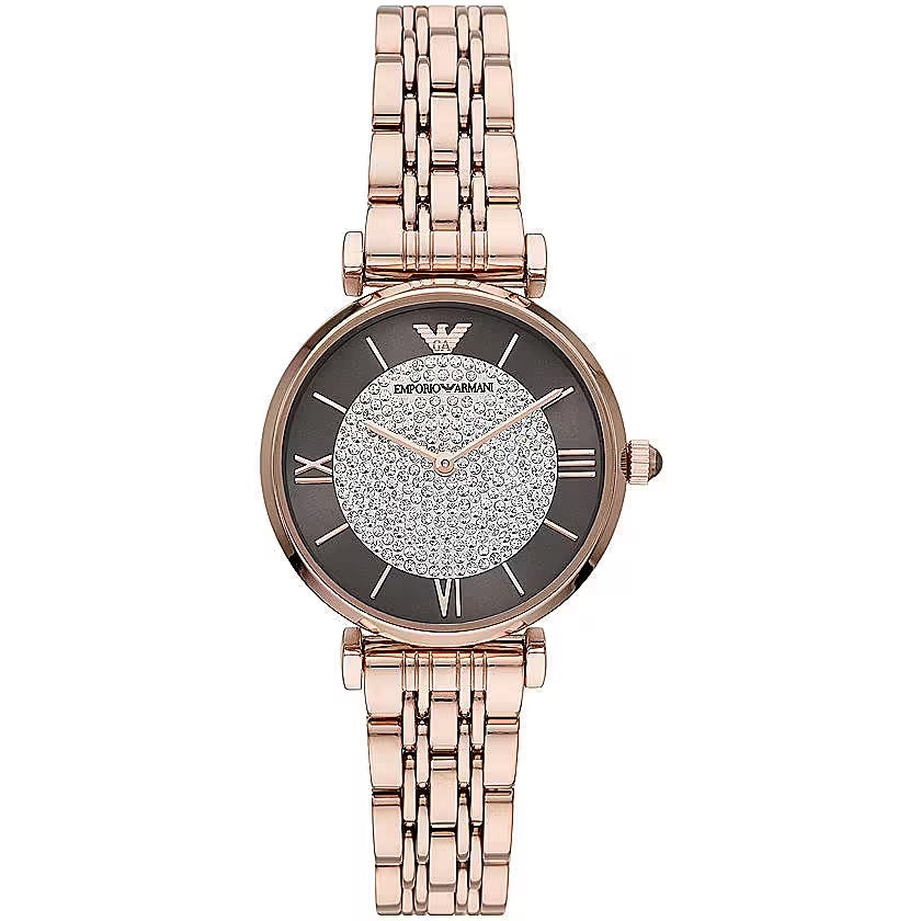 Emporio Armani Bronze Steel Quartz Watch - Back view