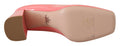 Prada Pink Patent Leather Block Heels Pumps Classic - Front view