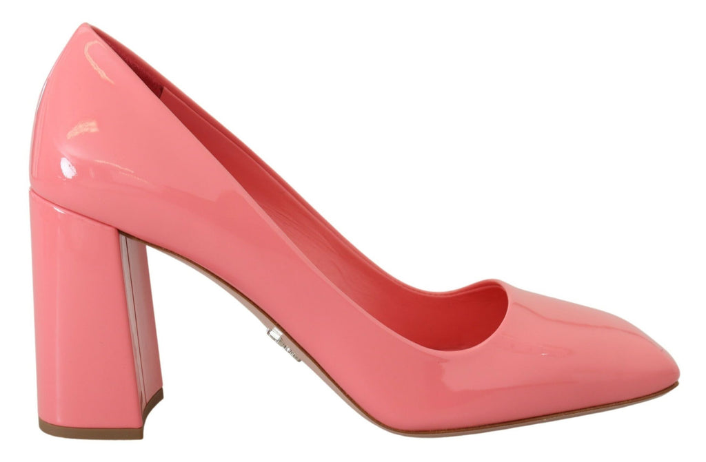 Prada Pink Patent Leather Block Heels Pumps Classic - Alternate view