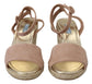 Prada Pink Suede Leather Ankle Strap Sandals - Detail view