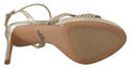 Prada Gold Leather Sandals Ankle Strap Heels Stiletto Sandal - Front view
