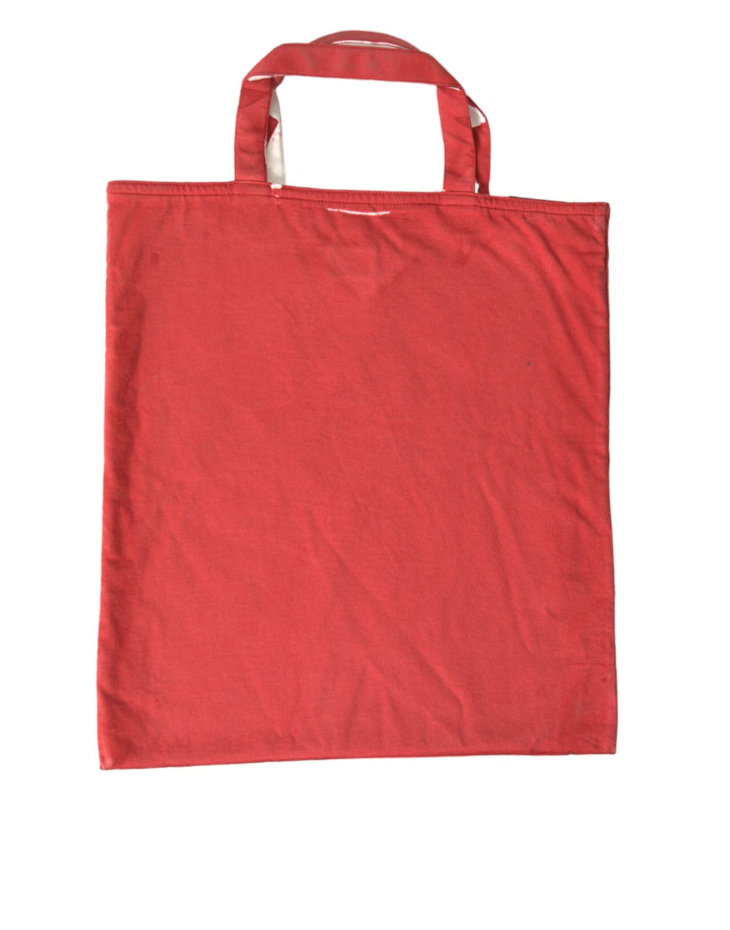 Prada Red Jersey Fabric Logo Shoulder Shopping Tote Bag - Detail view