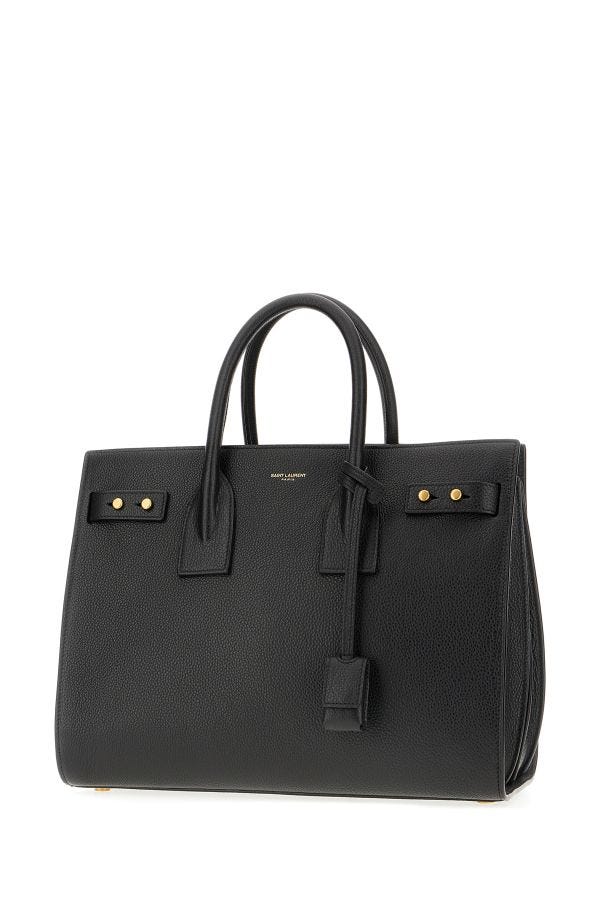 Saint Laurent Black Calf Leather Sac De Jour Handbag - Side view