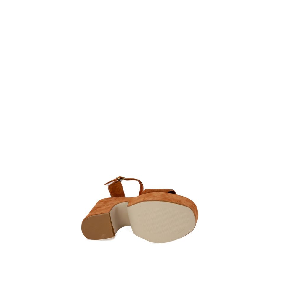 Guess Brown Suede Leather High Heel Pumps - Close-up view