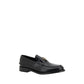 Prada Black Leather Logo Loafers - Side view