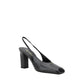 Prada Black Calf Leather Pumps - Side view