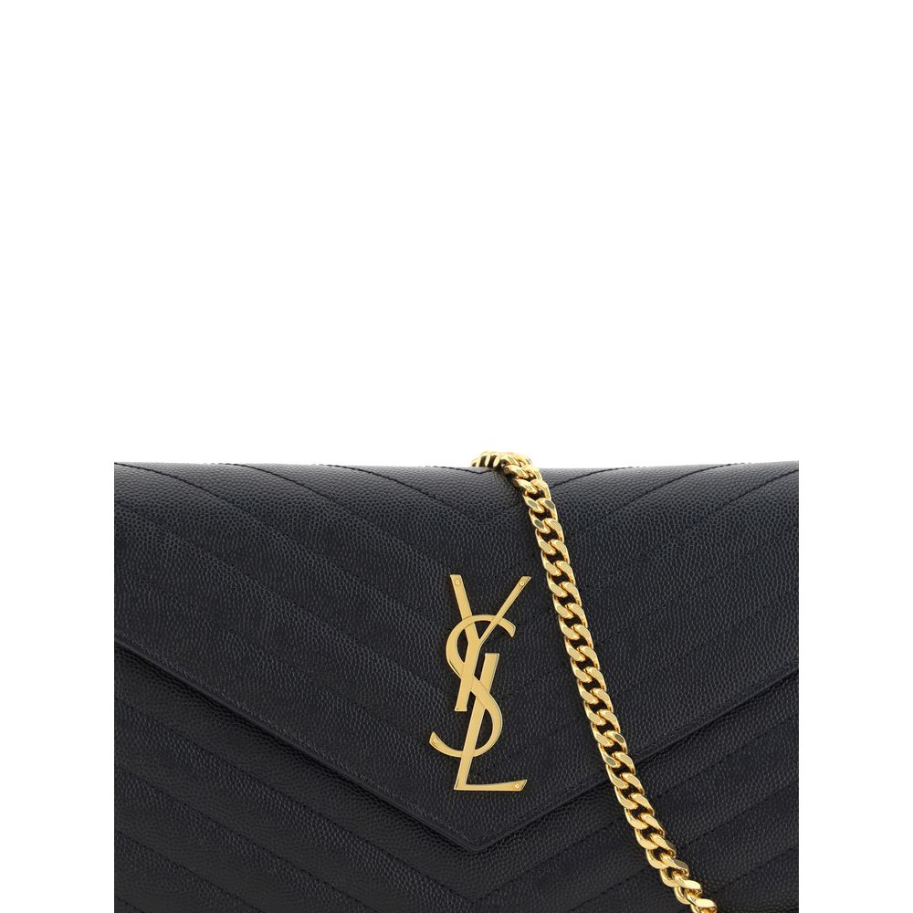 Saint Laurent Black Calf Leather Shoulder Bag - AW26 22x14cm - Detail view