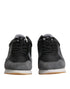Trussardi Black Gray Lace Up Low Top Casual Sneakers Shoes - Front view