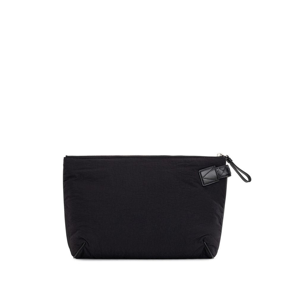Bottega Veneta Black Nylon Clutch Bag - Side view