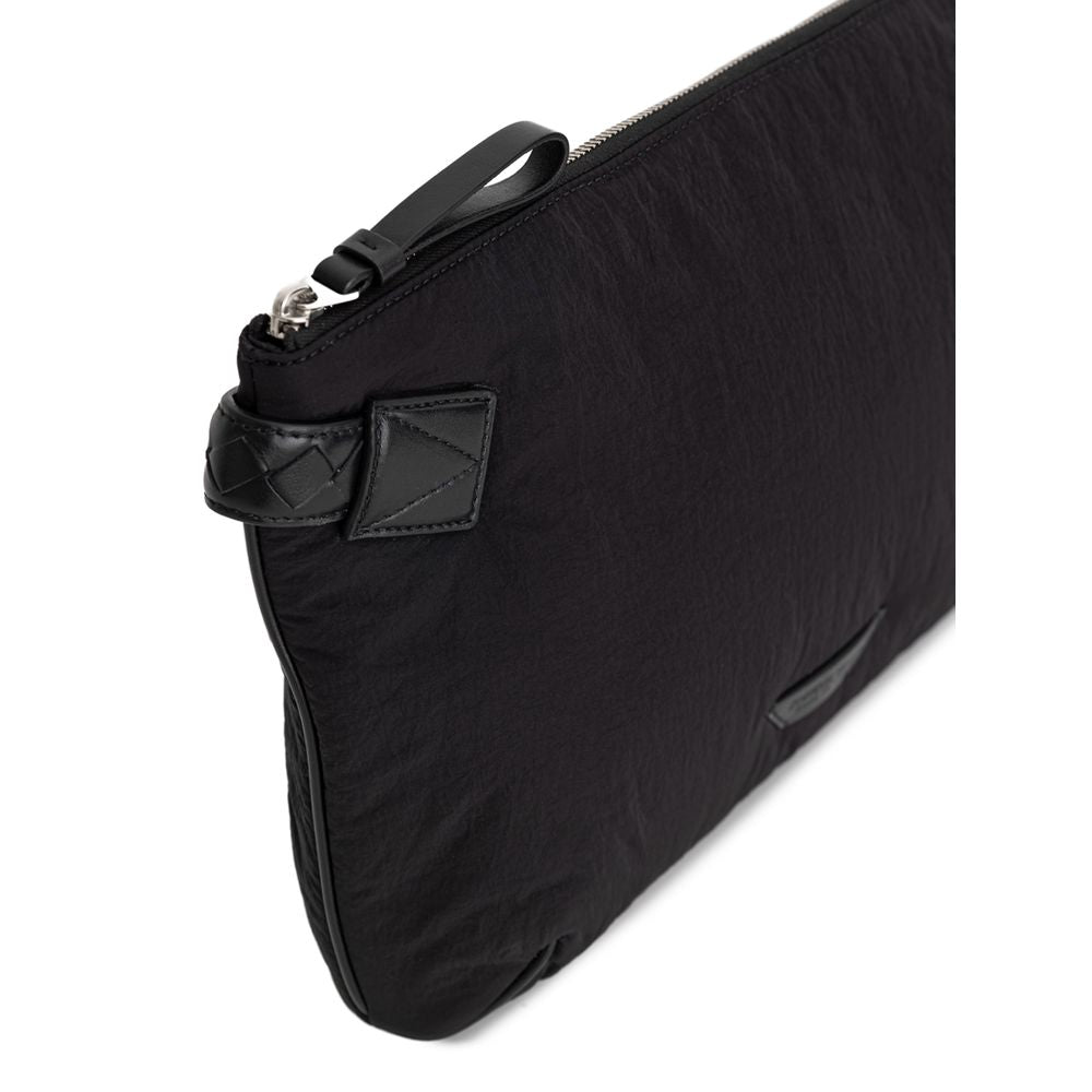 Bottega Veneta Black Nylon Clutch Bag - Detail view