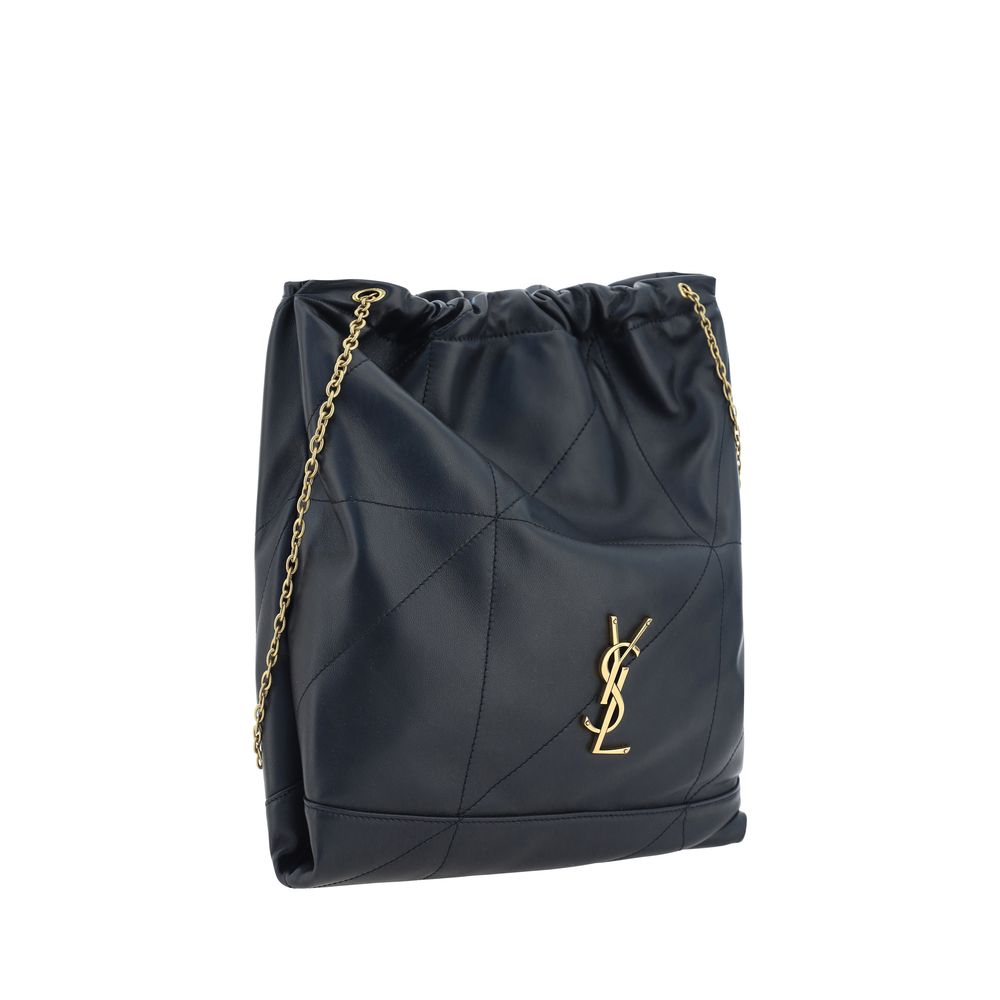 Saint Laurent Black Lamb Shoulder Bag - AW26 27x34cm - Side view