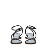 Fendi Multicolor Leather Flat Sandals - Back view