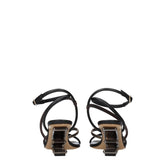 Fendi Multicolor Leather Flat Sandals - Close-up view