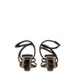 Fendi Multicolor Leather Flat Sandals - Close-up view