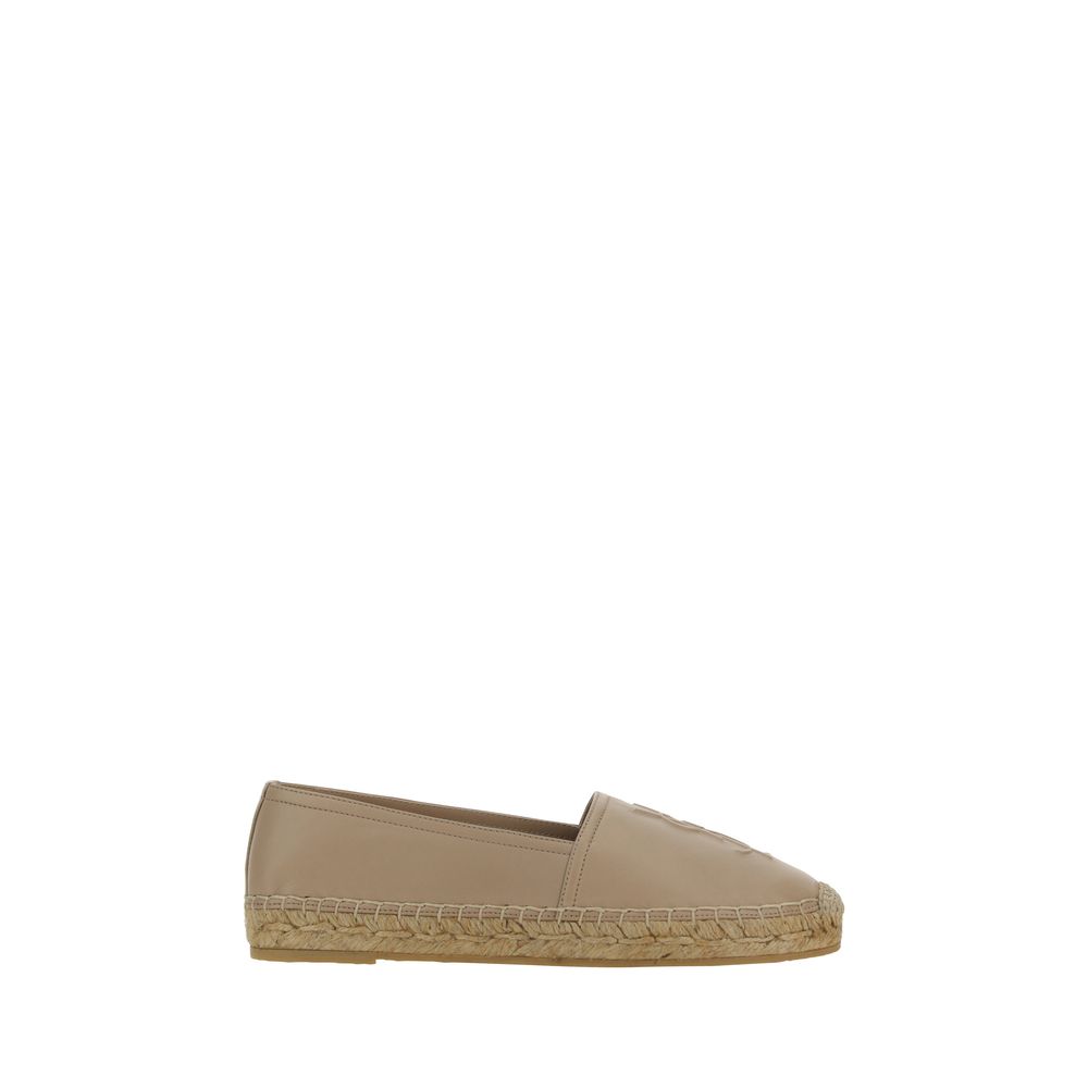 Saint Laurent Beige Lamb Espadrilles - Front view