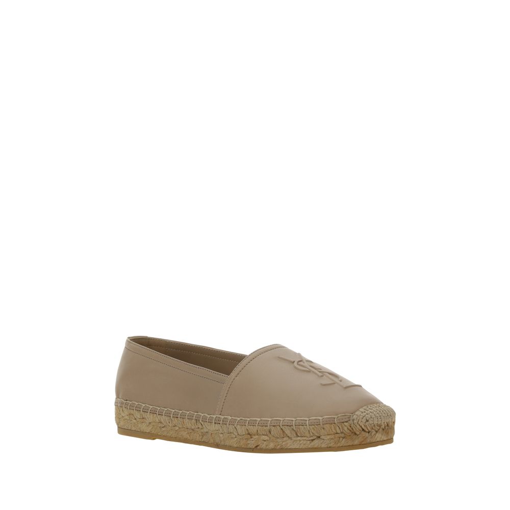 Saint Laurent Beige Lamb Espadrilles - Side view