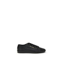 Saint Laurent Black Calf Leather Sneakers - Front view