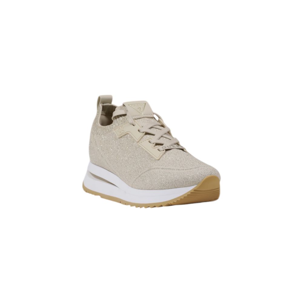 Guess Beige Polyester Low Top Sneakers - Side view