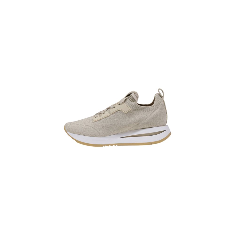 Guess Beige Polyester Low Top Sneakers - Back view