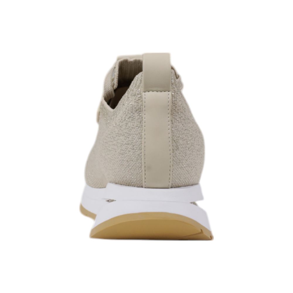 Guess Beige Polyester Low Top Sneakers - Detail view
