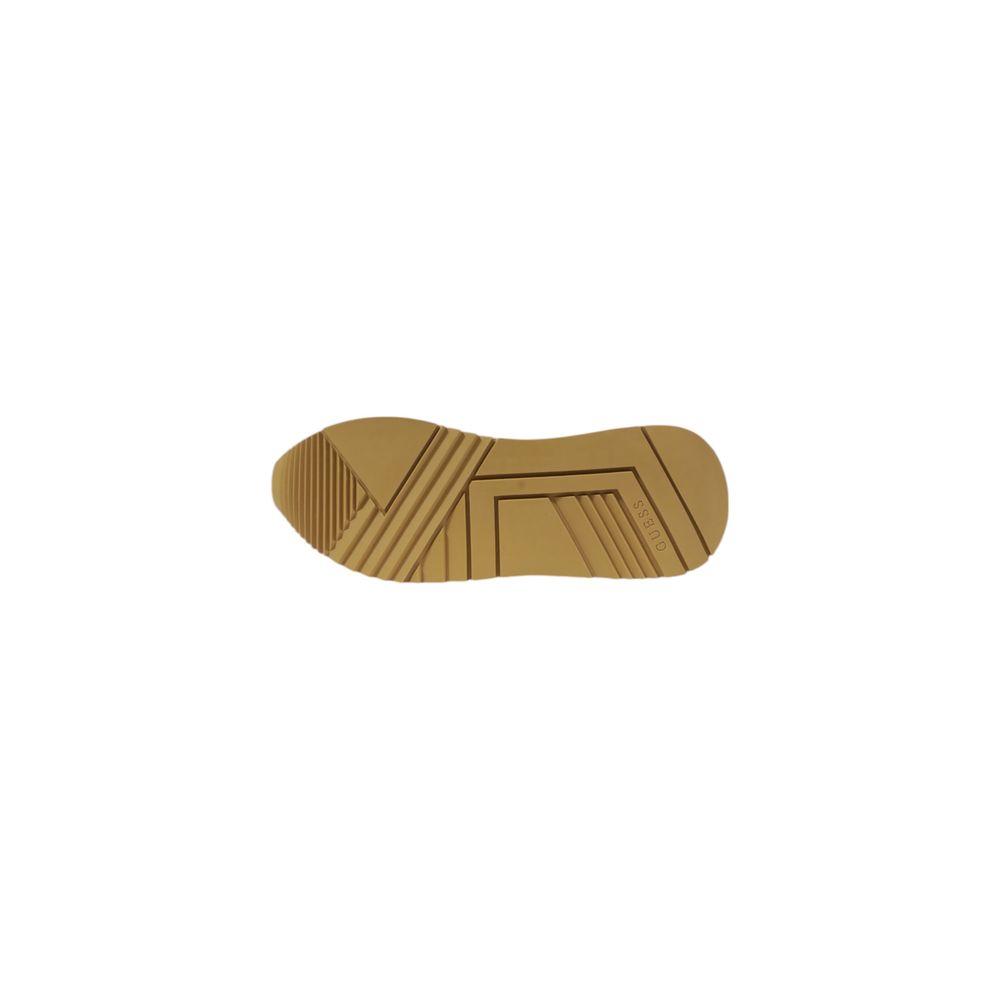 Guess Beige Polyester Low Top Sneakers - Close-up view