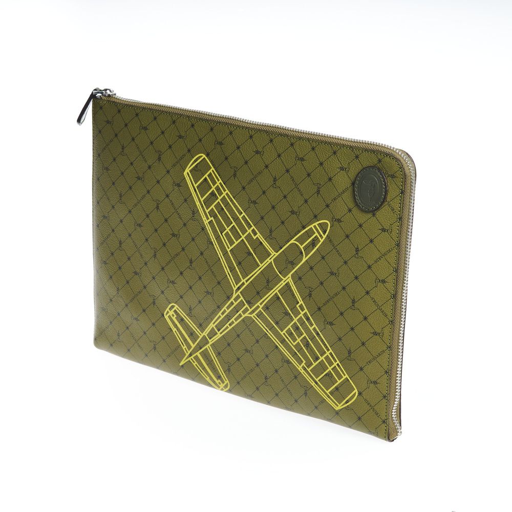 Trussardi Premium Leather Clutch - Side view