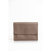 Trussardi Brown Polyester Men Clutch - Front view