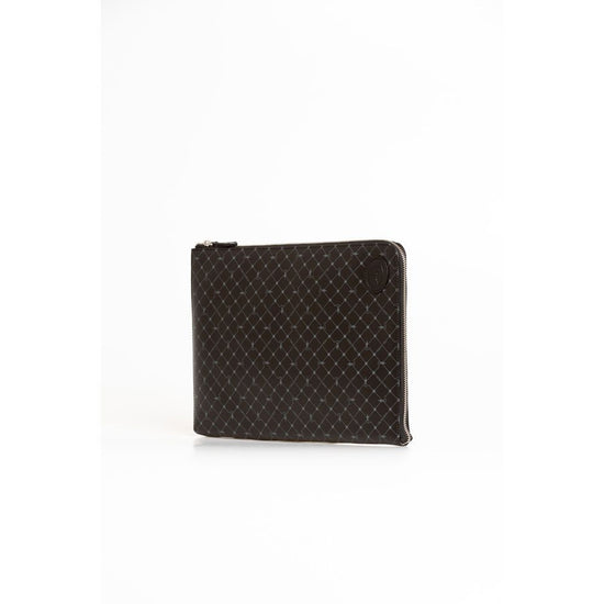 Trussardi Black Leather Men Clutch - Side view