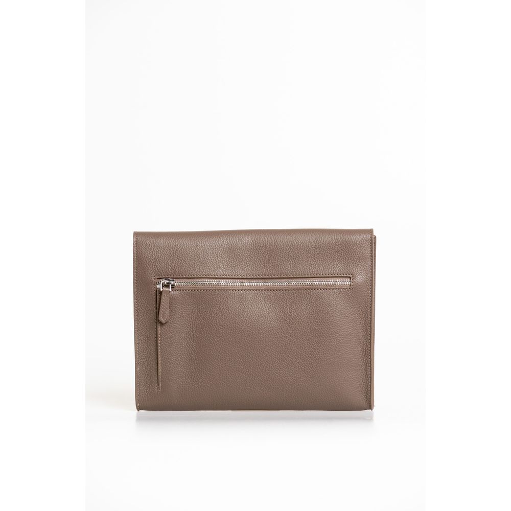 Trussardi Brown Polyester Men Clutch - Detail view