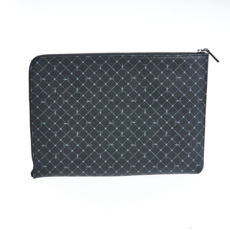 Trussardi Black Leather Clutch - Detail view