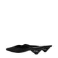 Prada Black Satin Flat Sandals - Detail view