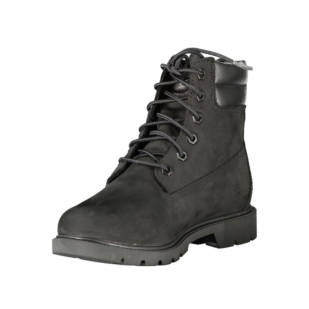 Timberland Black Leather Women Ankle Boot - Back view