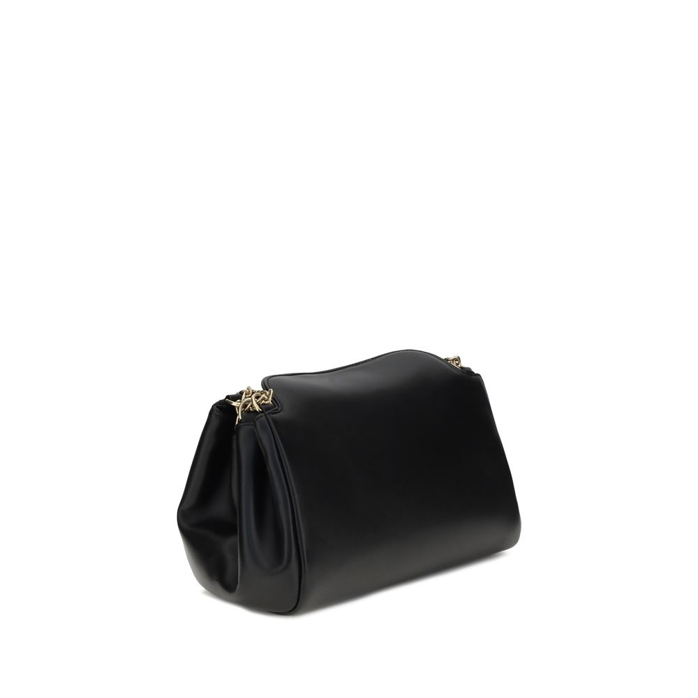 Prada Black Calf Leather Shoulder Bag - SS26 28x16cm - Back view