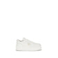 Prada White Calf Leather Platform Sneakers