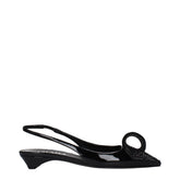Prada Black Leather Flat Sandals (Ref. PR15433029648649) - Front view