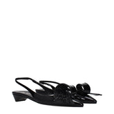 Prada Black Leather Flat Sandals (Ref. PR15433029648649) - Side view