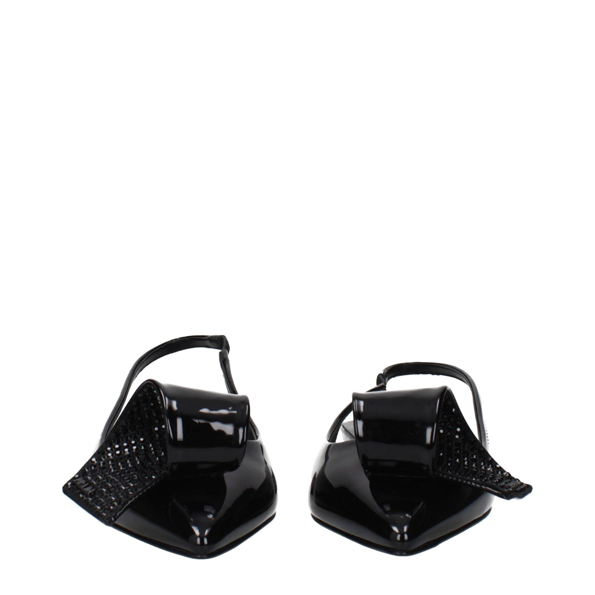 Prada Black Leather Flat Sandals (Ref. PR15433029648649) - Back view