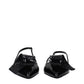 Prada Black Leather Flat Sandals (Ref. PR15433029648649) - Back view