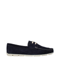 Prada Blue Leather Slip On Loafers - Front view